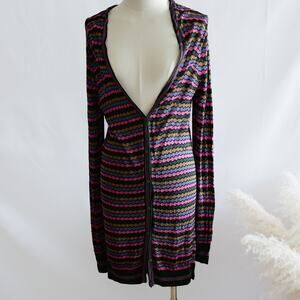 ZARA Knit Stripe button-down cardigan size M